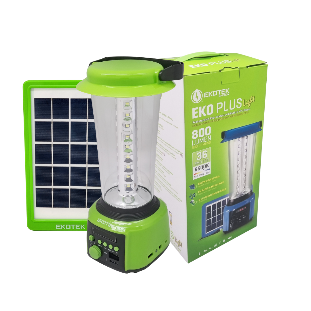 EKOTEK - EKO Plus Rechargeable Solar Lantern with MP3 Player