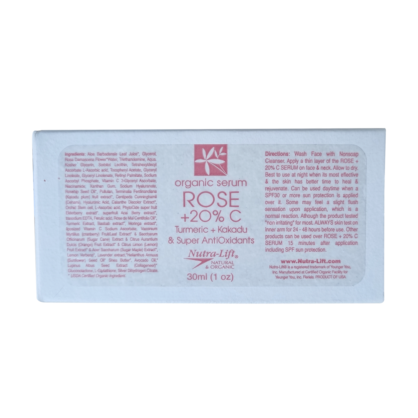 Nutra-Lift ROSE + 20% C (Organic Serum) 30ml