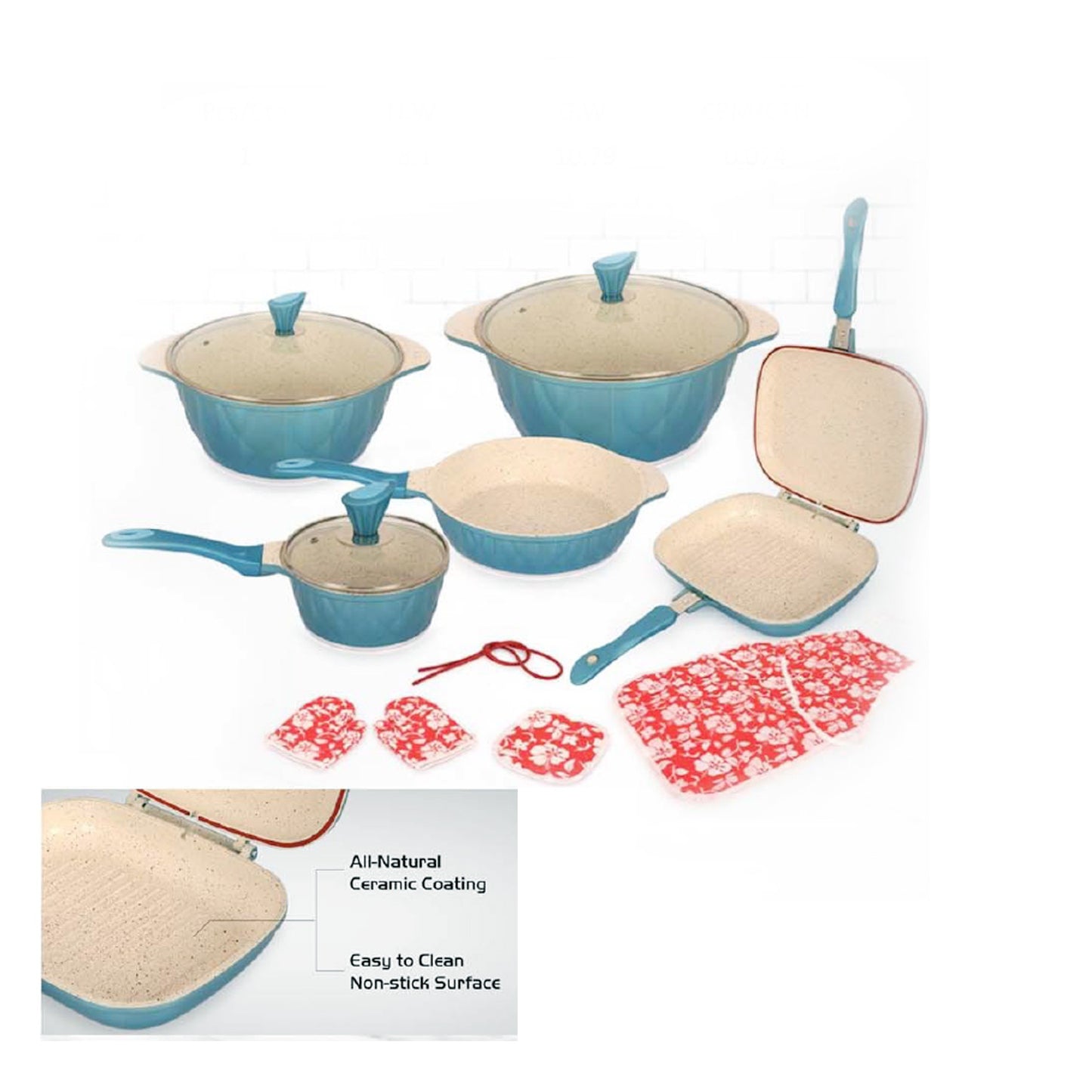 Balzano IMAGINATION 8pc DIE-CAST ALUMINUM COOKWARE