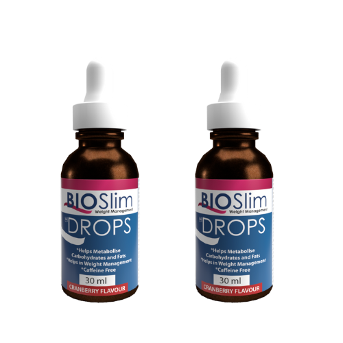 BioSlim Drops Cranberry Flavour 30ml (2 Bottles)