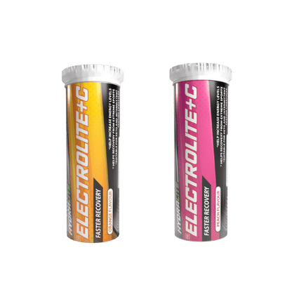 Hydralite Electrolite + C Orange or Peach Effervescent Tablets 20s -2 PACK