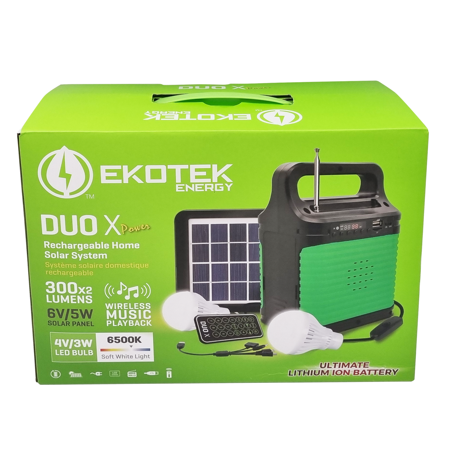 EKOTEK DUO X Rechargeable Home Solar System
