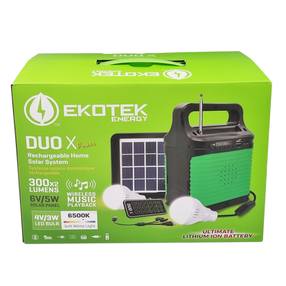 EKOTEK DUO X Rechargeable Home Solar System