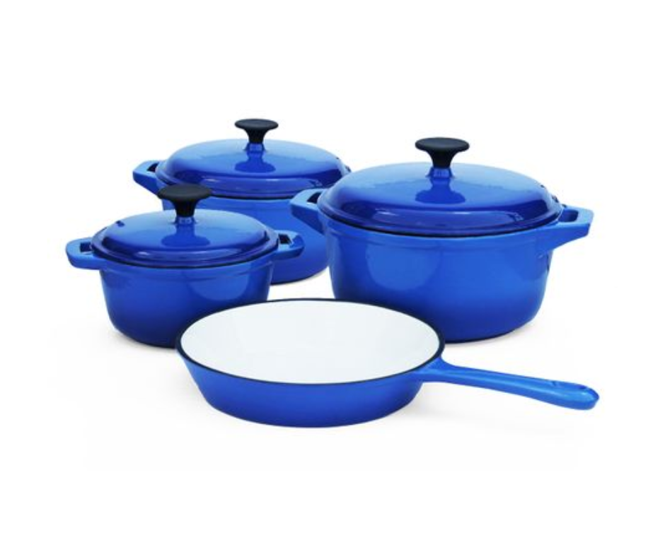 7 Pcs CAST IRON COOKWARE SET