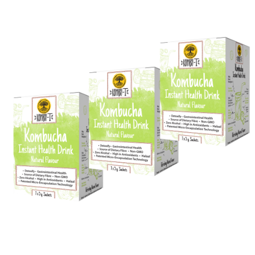 Vita-Aid™ KombuT Kombucha Instant Health Drink Natural Flavour 7s - 3 PACK