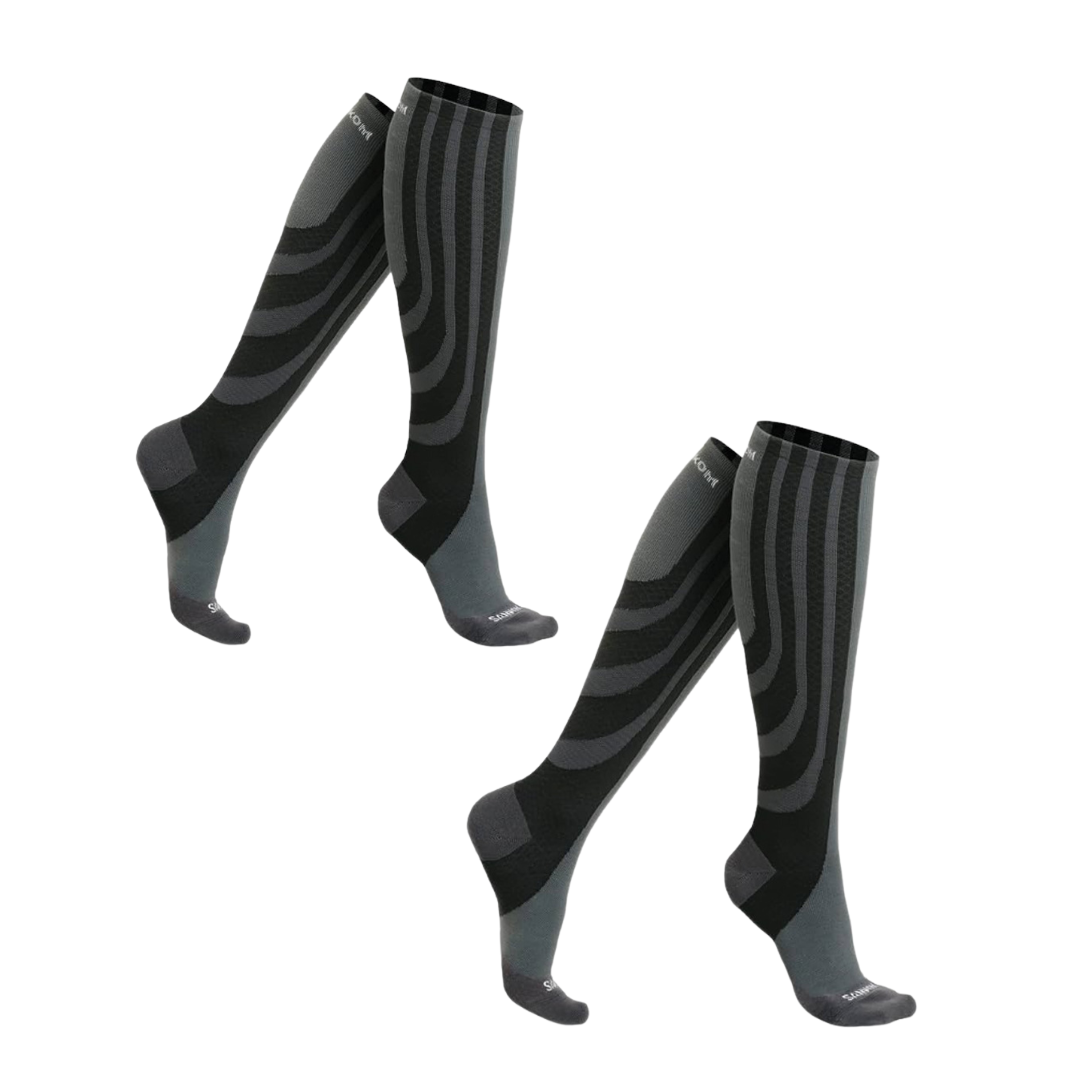 Sankom Patent Light Socks- Black & Grey