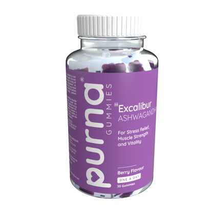 Vita-Aid™ Purna Excalibur Ashwagandha Berry flavour Gummies 30s
