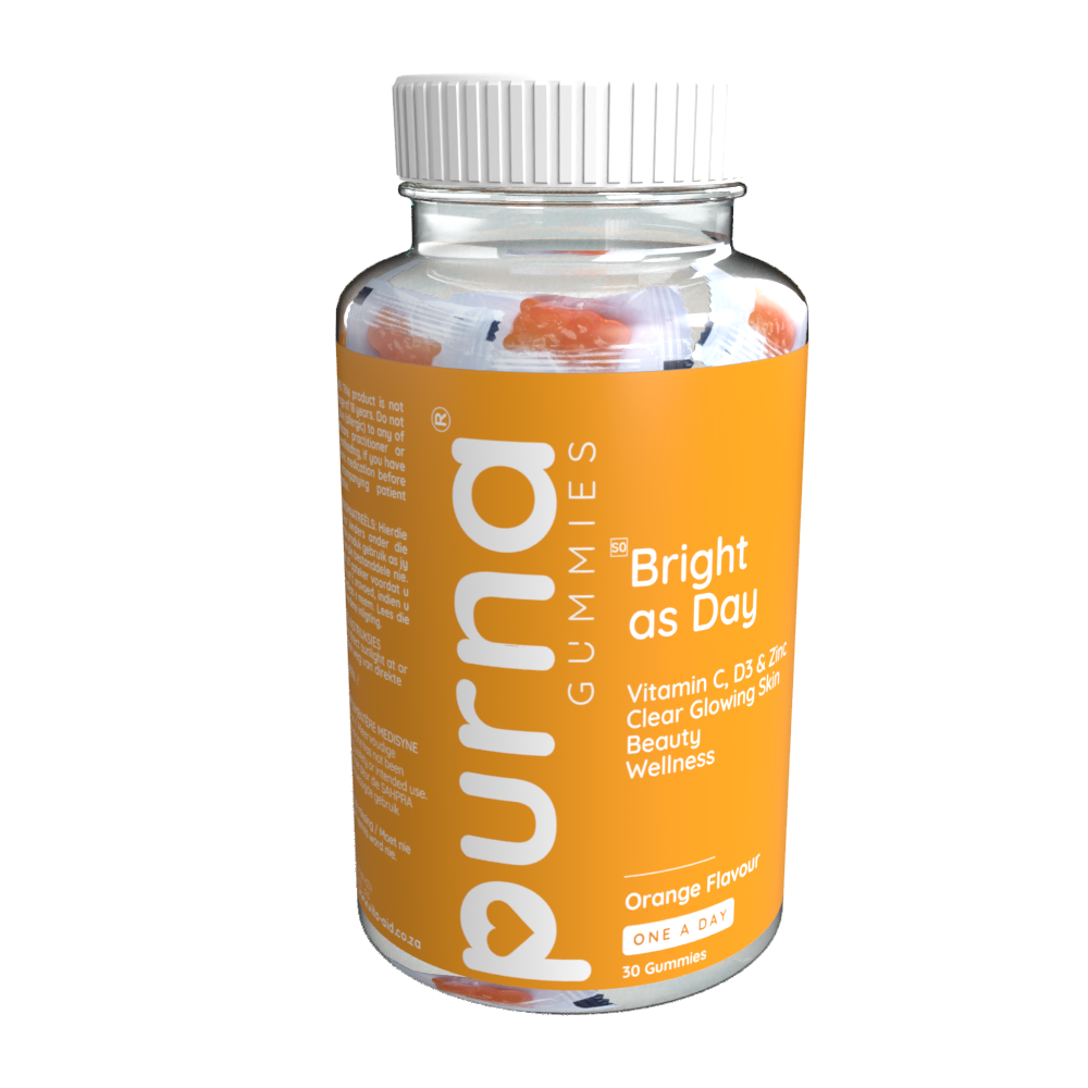 Vita-Aid™ Purna Bright as Day Vitamin C, D3 & Zinc Gummies 30s