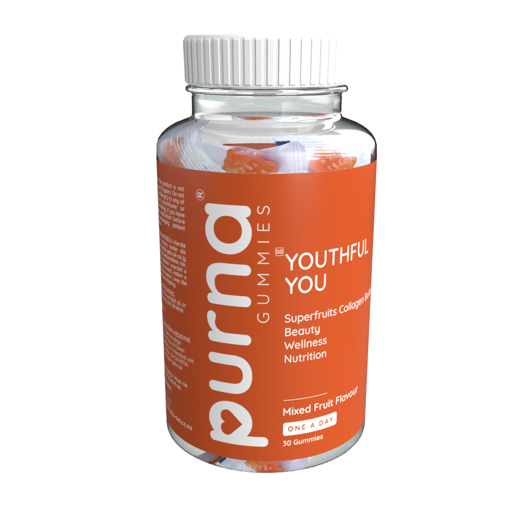 Vita-Aid™ Purna Youthful You Superfruits Collagen Builder Gummies Mixed Fruit flavour Gummies 30s - 2 PACK