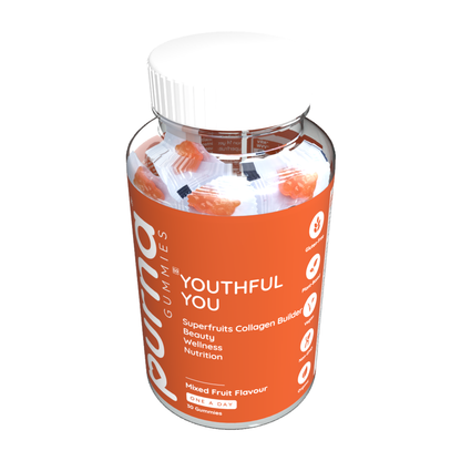 Vita-Aid™ Purna Youthful You Superfruits Collagen Builder Gummies Mixed Fruit flavour Gummies 30s - 2 PACK