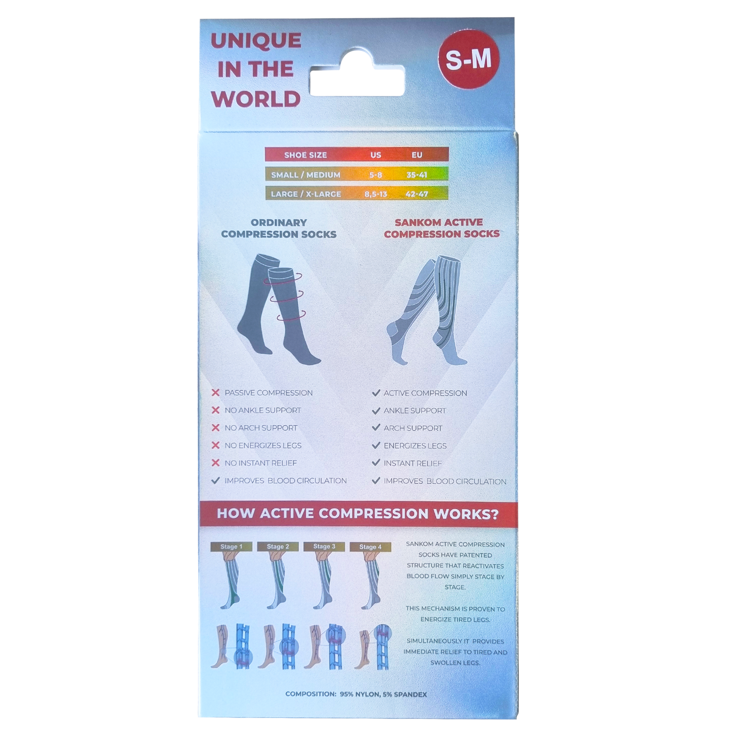 Sankom Patent Light Socks- Black & Grey