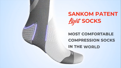 Sankom Patent Light Socks-(2 Pair Deal) Black or Grey