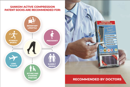 Sankom Patent Light Socks-(2 Pair Deal) Black or Grey