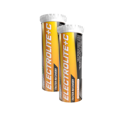 Hydralite Electrolite + C Orange or Peach Effervescent Tablets 20s -2 PACK