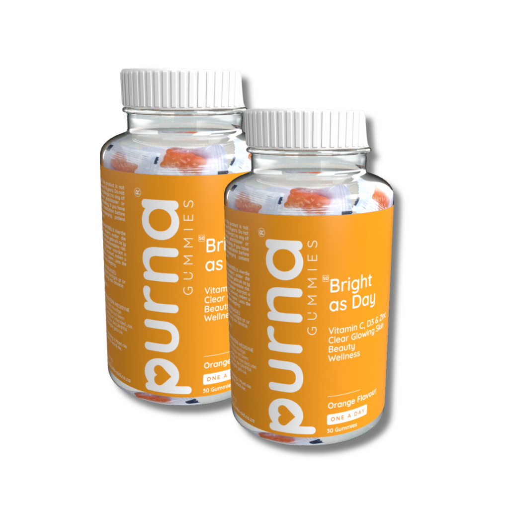 Vita-Aid™ Purna Bright as Day Vitamin C, D3 & Zinc Gummies 30s - 2 PACK