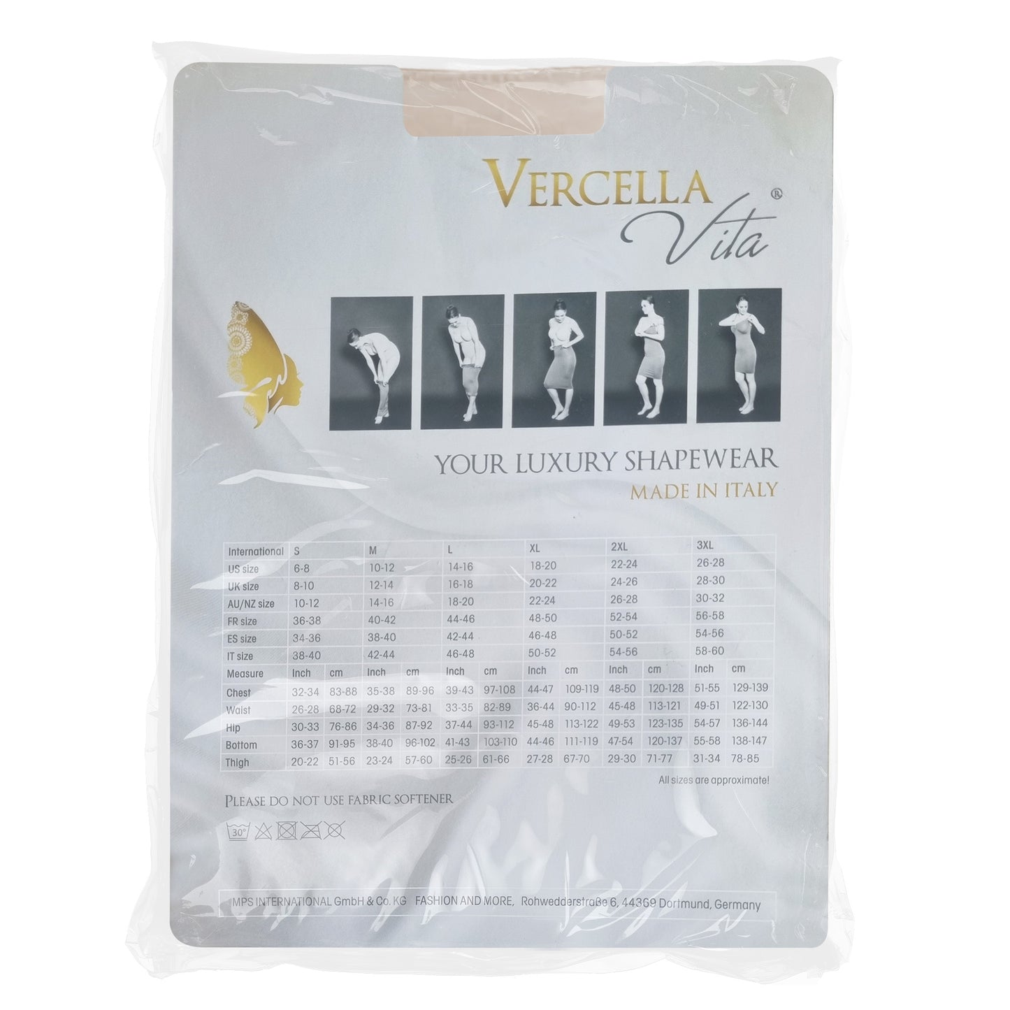 Vercella Vita® - Medium Control Bodysuit with Rose Detail