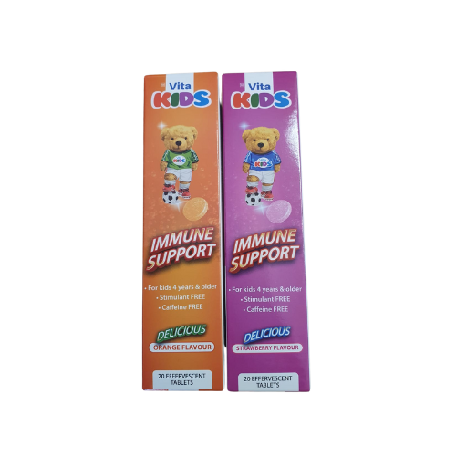 Vita Kids Immune Support Effervescent Tablets 20s Strawberry/Orange - 2 PACK