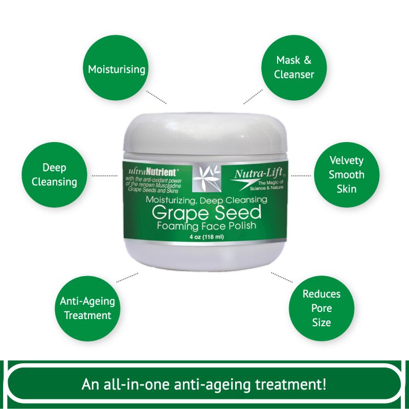 Nutra-Lift® Grape Seed Foaming Face Polish 118ml