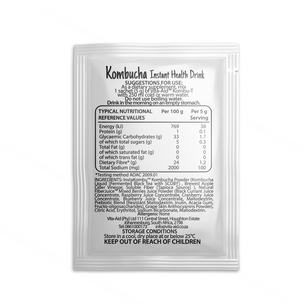 Vita-Aid™ KombuT Kombucha Instant Health Drink Mixed Berry Flavour 7s