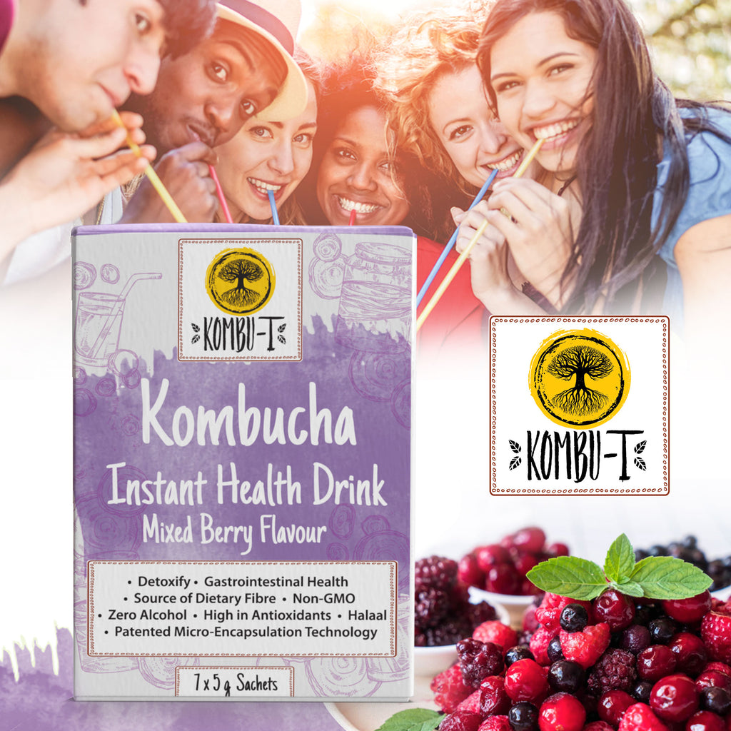Vita-Aid™ KombuT Kombucha Instant Health Drink Mixed Berry Flavour 7s