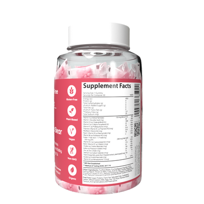 Vita-Aid™ Purna Mama Bear Prenatal Sugar Free Cranberry flavour Gummies 30s