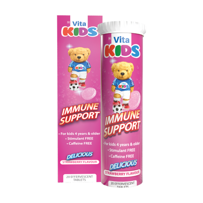 Vita Kids Immune Support Effervescent Tablets 20s Strawberry/Orange - 2 PACK