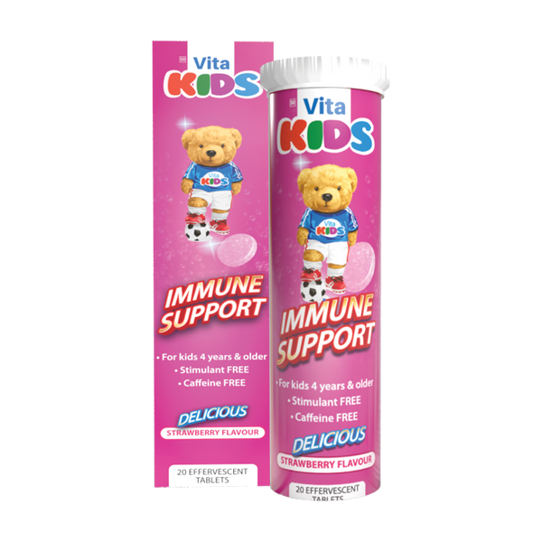 Vita Kids Immune Support Effervescent Tablets 20s Strawberry/Orange - 2 PACK