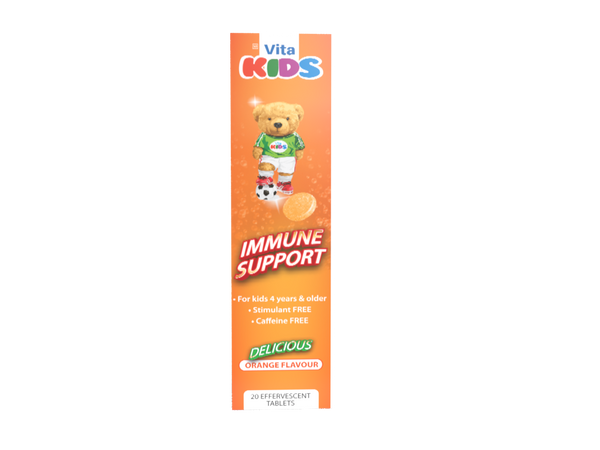 Vita Kids Immune Support Effervescent Tablets 20s Orange - 2 PACK