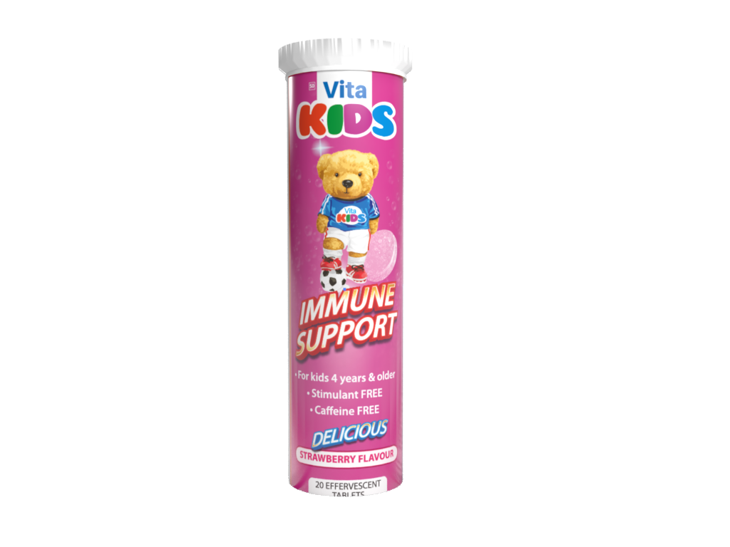 Vita Kids Immune Support Effervescent Tablets 20s Strawberry/Orange - 2 PACK