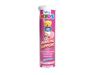 Vita Kids Immune Support Effervescent Tablets 20s Strawberry/Orange - 2 PACK