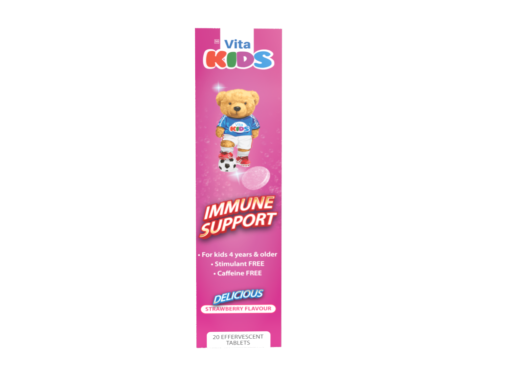Vita Kids Immune Support Effervescent Tablets 20s Strawberry/Orange - 2 PACK