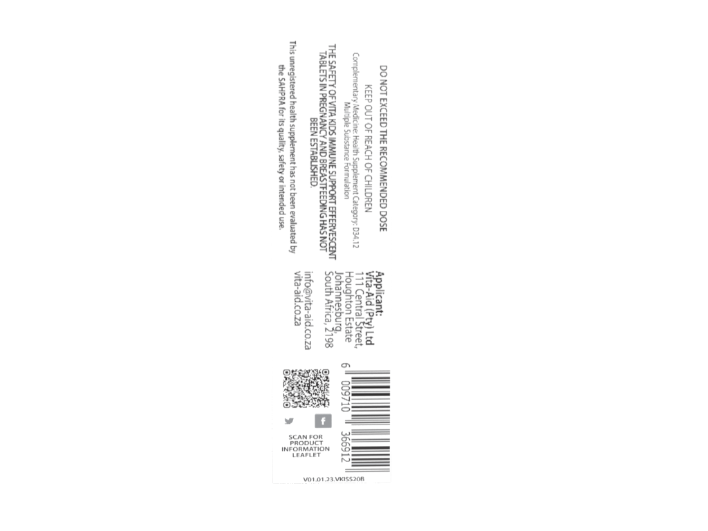 Vita Kids Immune Support Effervescent Tablets 20s Strawberry/Orange - 2 PACK